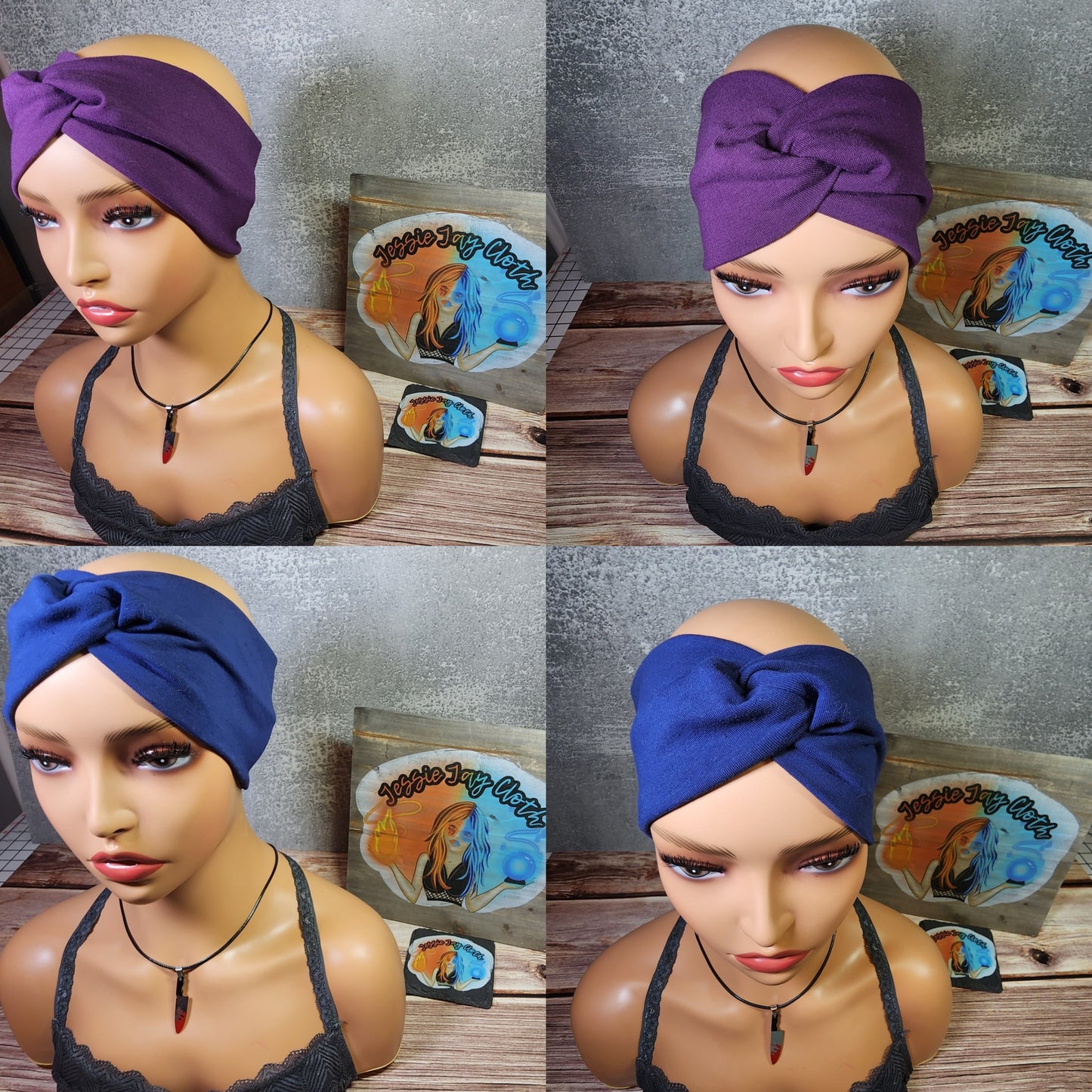 8 Solid Colors Twist Knot Head Band | Custom Turban Head Band | 4 Sizes, Choose your color