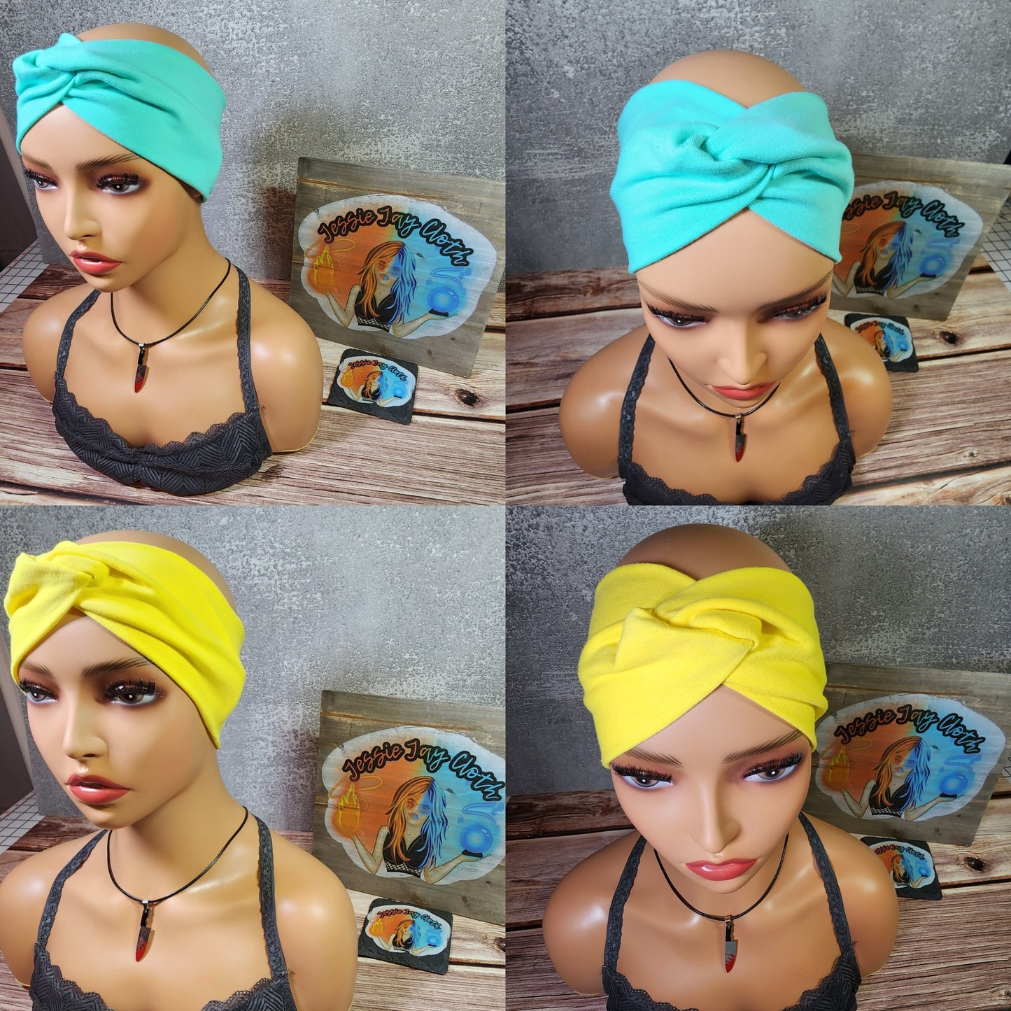 8 Solid Colors Twist Knot Head Band | Custom Turban Head Band | 4 Sizes, Choose your color