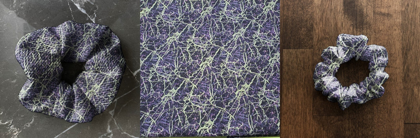 Purple Marble | Custom Hair Scrunchie | Adult Size & Toddler Size | 7 Options