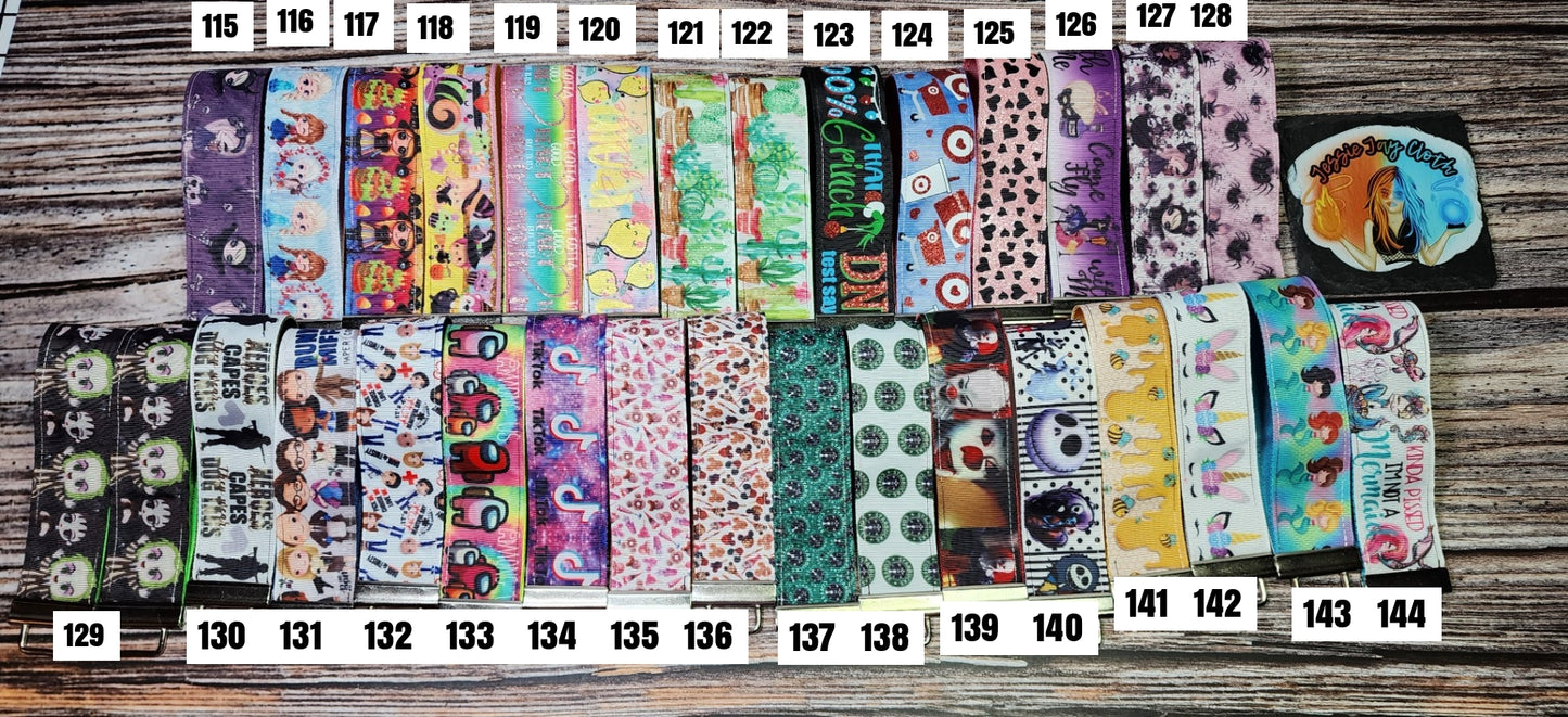 1.5 inch Wide Wristlet Key Fobs | Ribbon & Nylon | Choose your number