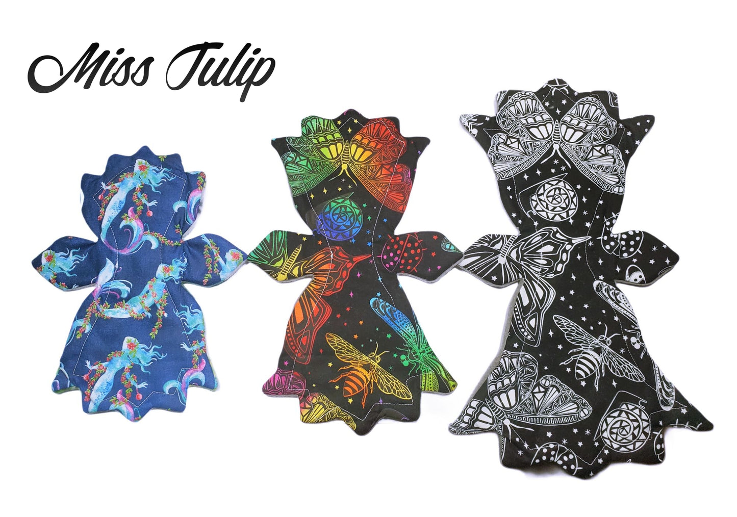 Miss Tulip | Custom Cloth Pad | 9.5/11.5/14 | Flower Shape | 2.75" Snapped