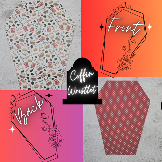 CUSTOM | Favorite Things, Cow Print Coffin Wristlet Clutch | Vinyl & Cotton Pouch | Optional Add on's | Bag, Wallet, Purse