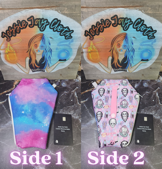 RTS Pastel Horror Coffin Wallet | Galaxy Backing | 5 Card Slots