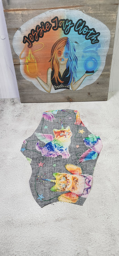 8 inch Kitty Cat, Rainbow Uni-Kitty  | Cloth Pad or Liner | Choose your absorbency