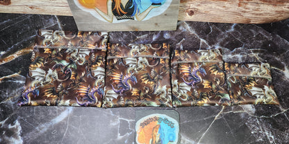 Realistic Dragons, Custom PUL Lined Pad Wrapper |  Wet bag |  | Multi Use bag | 4 sizes to choose from