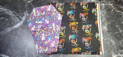 CUSTOM | Lisa Frank Inspired Peens, Small Scale, Coffin Wristlet Clutch | Vinyl & Cotton Pouch | Optional Add on's | Bag, Wallet, Purse