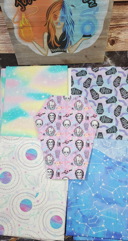 CUSTOM | Slay The Day Pastel, Coffin Wristlet Clutch | Vinyl & Cotton Pouch | Optional Add on's | Bag, Wallet, Purse