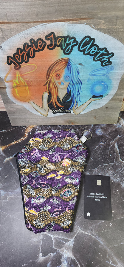 CUSTOM Kraken, Skeleton Fish, Ship Wreck | Coffin Wallet |