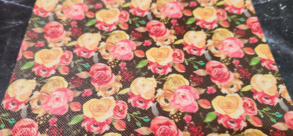 Yellow & Pink Floral Pocket Pal Wallet | Card Holder, Wristlet | Set or Singles