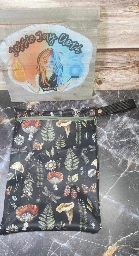 10" x 14" Floral & Fauna Wet bag with Handle