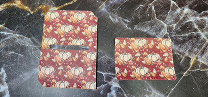 Floral Pumpkin Fall Pocket Pal Wallet | Card Holder, Wristlet | Set or Singles