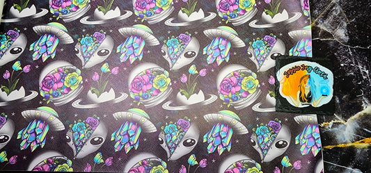 CUSTOM | Alien, Other World, Floral, Crystal | Coffin Wristlet Wallet | Add on