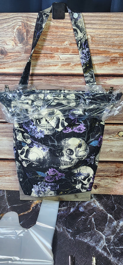 Boho, Night sky, Moon, Stars | Mess-Proof Trash Tamer | Snap Closed Car Trash Can