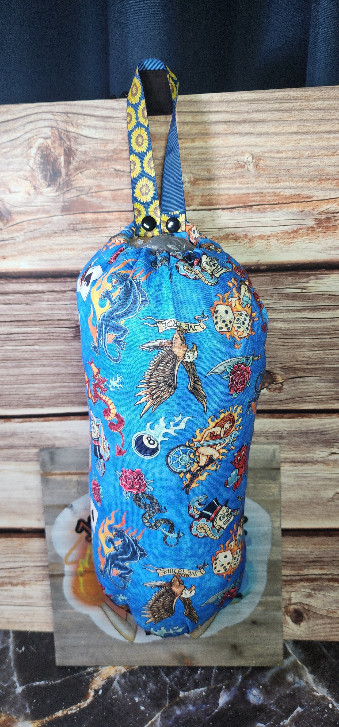 Flash on Blue, SMALL or MEDIUM Grocery Bag Holder |