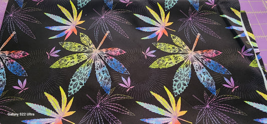 420 Tie Dye Pot Leaf | Custom PUL Lined Pad Wrapper | Multi Use Wet Bag