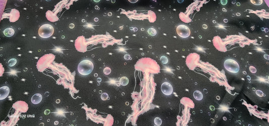 Jelly Fish & Bubbles | Custom PUL Lined Pad Wrapper | Multi Use Wet Bag