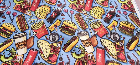 Fast Food & Coffee | Custom PUL Lined Pad Wrapper | Multi Use Wet Bag