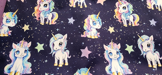 Kawaii Cartoon Unicorn | Custom PUL Lined Pad Wrapper | Multi Use Wet Bag