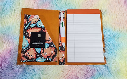 Calcifer Black Background, Food | Moondance Note Pad Holder | Comes in 3 Sizes | Stay Organized in Style