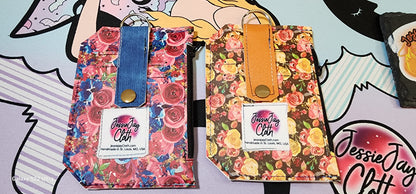 Yellow & Pink Floral Pocket Pal Wallet | Card Holder, Wristlet | Set or Singles