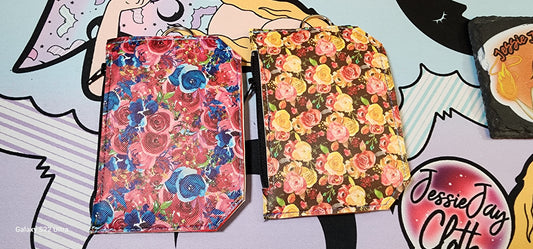 Yellow & Pink Floral Pocket Pal Wallet | Card Holder, Wristlet | Set or Singles