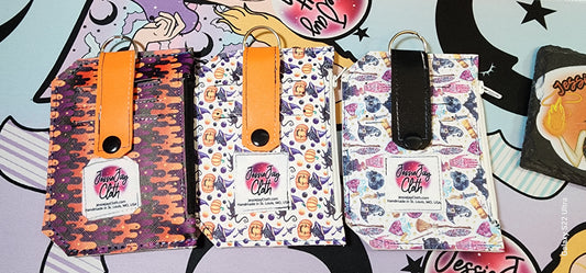 Black Cat, Halloween, Pumpkin | Pocket Pal Wallet | Card Holder, Wristlet | Set or Singles