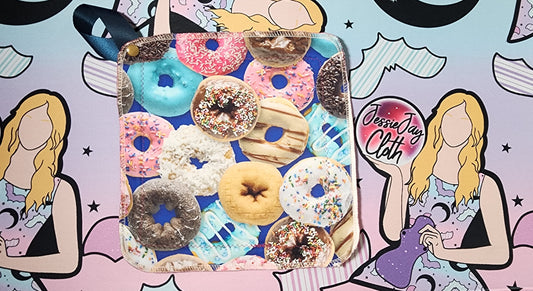 Ready to Ship Pot Holder | Medium Size, Realistic Doughnuts on blue