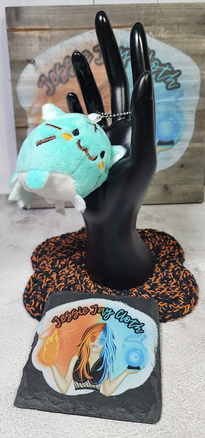Small Kawaii, Chunky, Cat Keychain | Add On | 4 Colors | Plush Pillow