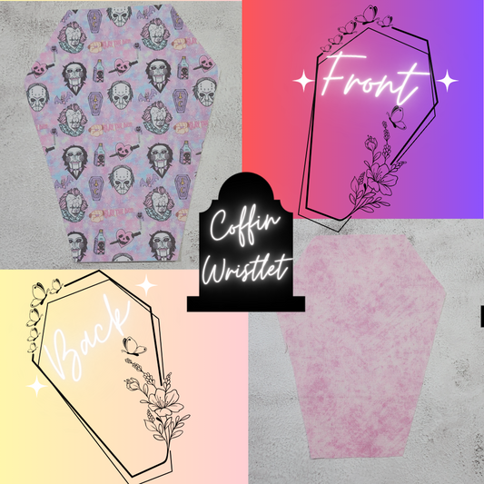 CUSTOM | Slay The Day Pastel, Coffin Wristlet Clutch | Vinyl & Cotton Pouch | Optional Add on's | Bag, Wallet, Purse