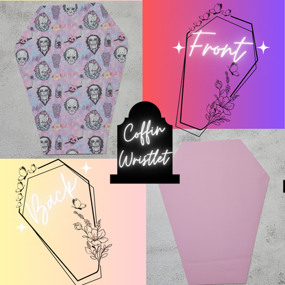 CUSTOM | Slay The Day Pastel, Coffin Wristlet Clutch | Vinyl & Cotton Pouch | Optional Add on's | Bag, Wallet, Purse