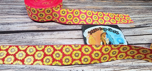 Lip Balm Holder | Red OR Pink Sunflowers | Can hold gloss/balm/sugar scrub up to 5.5"