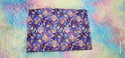 Bees & tea on Purple | Moondance Note Pad Holder | Comes in 3 Sizes | Stay Organized in Style