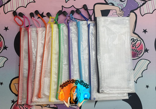 Translucent Mesh Lined Bag | Wet bag | Choose your color | 9.5 inch x 4.5 inch | Add on