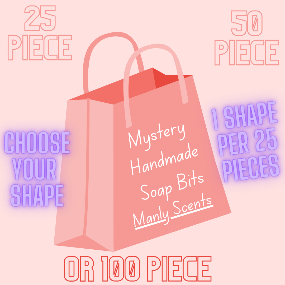 Man-Up Your Shower Game with Mystery Handmade Soap Bits! | 25, 50, or 100 pieces!