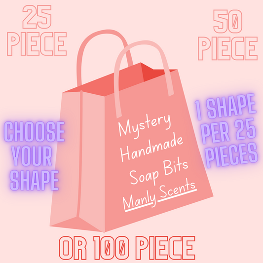 Man-Up Your Shower Game with Mystery Handmade Soap Bits! | 25, 50, or 100 pieces!