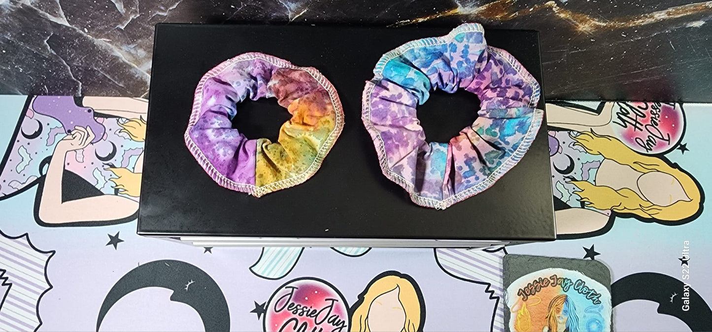 Rainbow Dew Drops Mommy & Me Scrunchies | Variety of prints