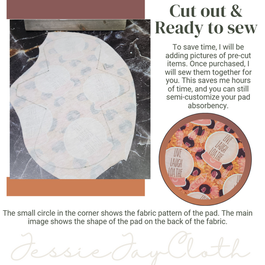 12 inch The Goddess | Basic Witch Orb Sunflower | Cloth Pad or liner | Choose your absorbency