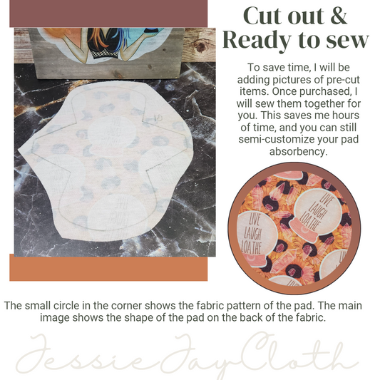 10 inch The Goddess | Basic Witch Orb Sunflower | Cloth Pad or liner | Choose your absorbency