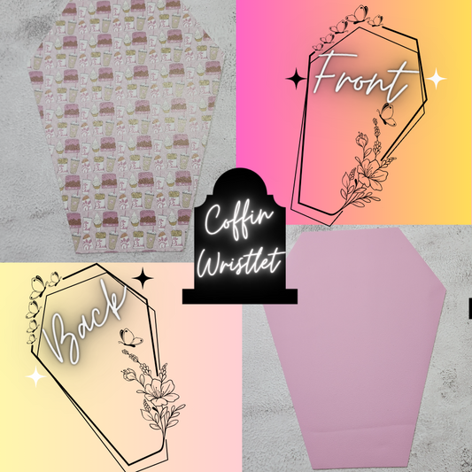 CUSTOM | Chik Fast Food Pink, Regular Scale, Coffin Wristlet Clutch | Vinyl & Cotton Pouch | Optional Add on's | Bag, Wallet, Purse