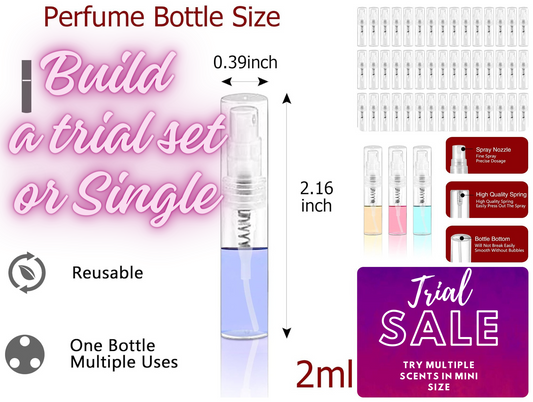 TRIAL SIZE Long Lasting Custom 2ml Room Spray | Car Freshener, Air Fresher, Linen Spray