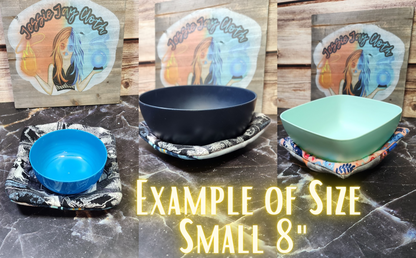 Semi-Custom Microwavable Bowl Cozy | 2 Corner options | Size Small