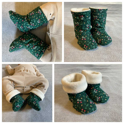 Cozy Critters | Newborn, Child, & Adult Slipper Boots | 2 Colors for Anti-Slip Soles