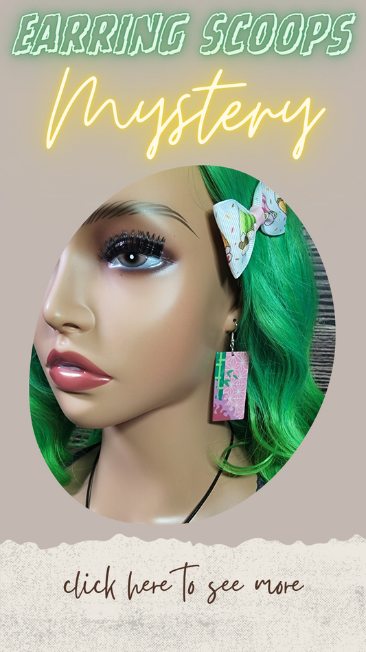 1-2 Scoops of Cute Kawaii or Spooky Earrings | 200+ variations Stud, dangles, drop dangles |