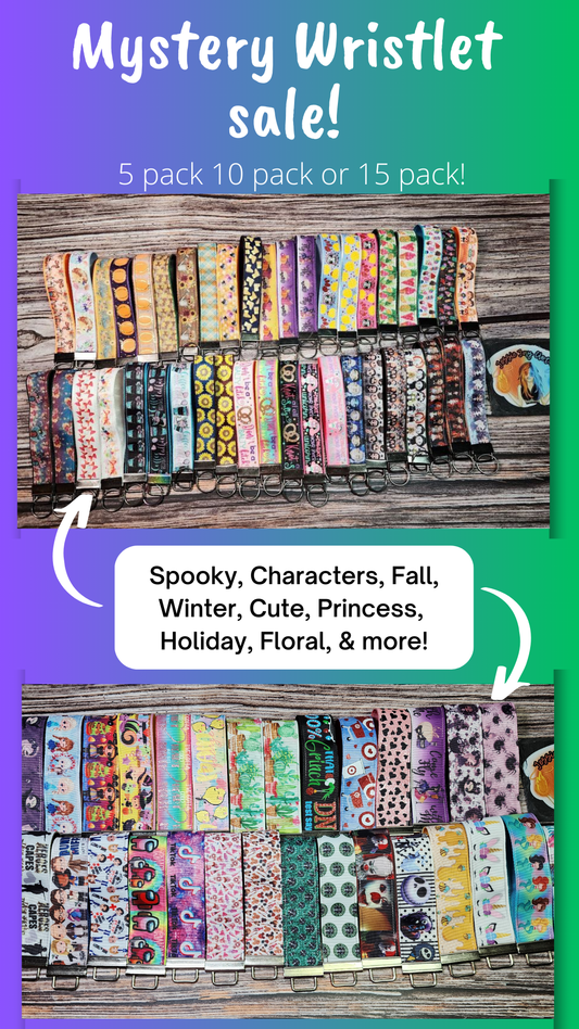 Mystery Wristlet Sale! Choose 5, 10, or 15 pack | Free Mini suitcase with every purchase