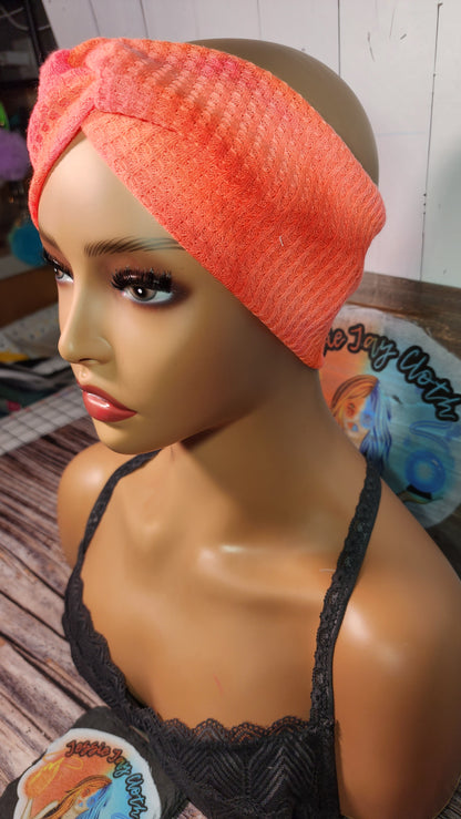Citrus Fusion Tie Dye Waffle Knit | Twist Knot Head Band | Custom Turban Head Band | 4 Sizes