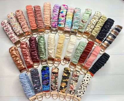 Custom Scrunchie Wristlet Key Fob | 3 Adult Sizes | Toddler Size |