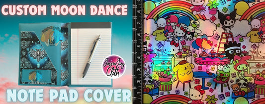 Holographic, Kitty & Friends | Moondance Note Pad Holder | Comes in 3 Sizes |