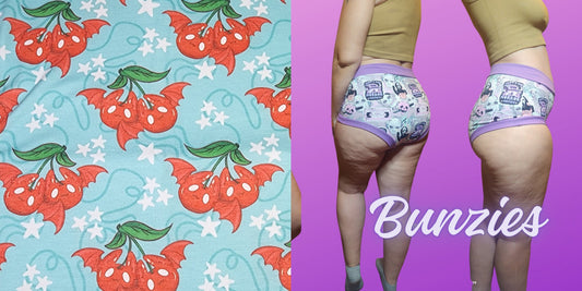 Twin Cherry Fruit Bat |  Bunzies Underwear | Choose Briefs, Booty, or Super Booty