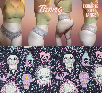Nerdy, NBC, Magic, Horror x6 Prints | Thondlewear, Thongs for every body | Elastic/Knit Bands