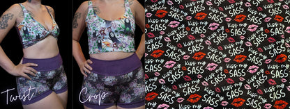 10 PRINTS! Custom 2-in-1 Crop Top | Chik, Zombie, Witchy, Humor, Sarcastic
